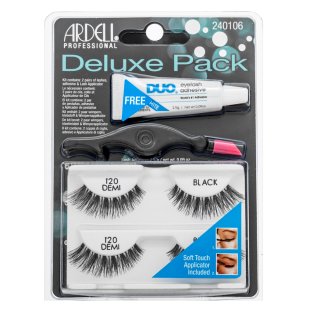 Ardell Deluxe Pack trepavice za lijepljenje - set 120 Demi Black