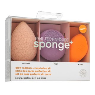 Real Techniques Sponge+ Glow Radiance Complexion Kit 3pcs set za ujednačenu i prosvijetljenu kožu