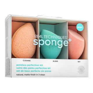 Real Techniques Sponge+ Poreless Perfection Kit 3pcs spužvica za nanošenje šminke