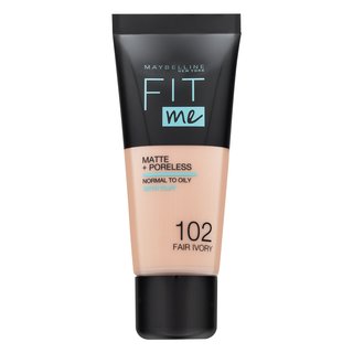 Maybelline Fit Me! Foundation Matte + Poreless tekući make-up s matirajućim učinkom 102 Fair Ivory 30 ml
