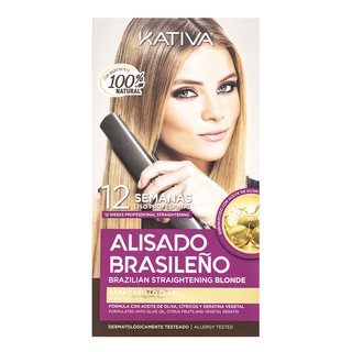 Kativa Brazilian Straightening Blonde Kit set s keratinom za ravnanje kose 225 ml