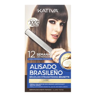 Kativa Brazilian Straightening Brunette Kit set s keratinom za ravnanje kose 225 ml