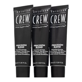 American Crew Precision Blend Natural Gray Coverage boja za kosu za muškarce Light Blond 7-8 3 x 40 ml