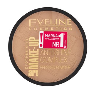 Eveline Make-Up Art Anti-Shine Complex Pressed Powder puder za ujednačenu i prosvijetljenu kožu 33 Golden Sand 14 g