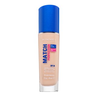 Rimmel London Match Perfection 24HR SPF20 Foundation tekući make-up za ujednačenu i prosvijetljenu kožu 010 Porcelain 30 ml