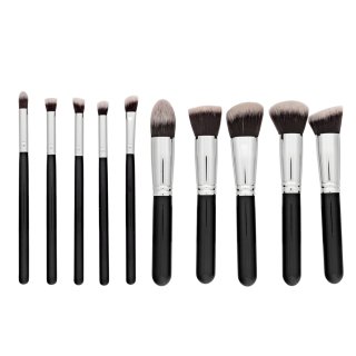 MIMO Makeup Brush Set set kistova Kabuki Black 10 Pcs