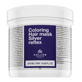 Kallos Silver Reflex Hair Mask neutralizirajuća maska za platinasto plavu i sijedu kosu 275 ml