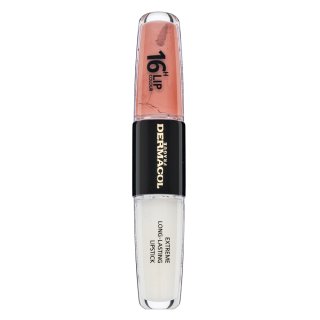 Dermacol 16H Lip Colour Extreme Long-Lasting Lipstick dugotrajna dvofazna boja i sjajilo za usne No. 14 8 ml