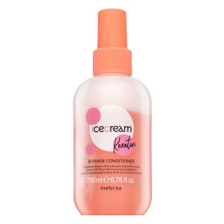 Inebrya Ice Cream Keratin Bi-Phase Conditioner regenerator bez ispiranja s keratinom 200 ml