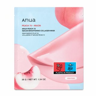 Anua Peach 70 + Niacin platnena maska Brightening Collagen Mask 4 x 38 g