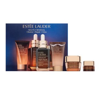Estee Lauder Nightly Renewal set za njegu kože Cleanse + Repair + Glow 50 ml + 30 ml + 15 ml +5 ml