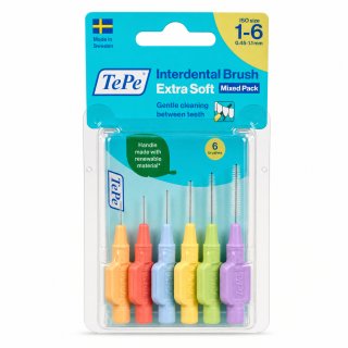 TePe Interdental Brush interdentalne četkice Extra Soft 6 pcs Mixed Pack