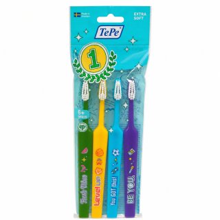 TePe Kids četkica za zube Toothbrush 4 pcs Extra Soft