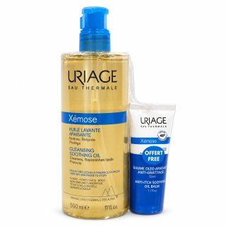 Uriage Xémose set za njegu kože Cleansing Soothing Oil + Anti-Itch Soothing Oil Balm 500 ml + 50 ml