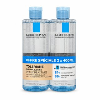 La Roche-Posay Toleriane micelarna voda za čišćenje Eau Micellaire 2 x 400 ml