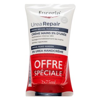 Eucerin Urea Repair regenerativna krema PLUS 5% Urea Hand Cream 2 x 75 ml