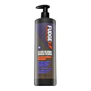 Fudge Professional Clean Blonde Damage Rewind Violet-Toning Shampoo šampon za toniranje kose za platinasto plavu i sijedu kosu 1000 ml