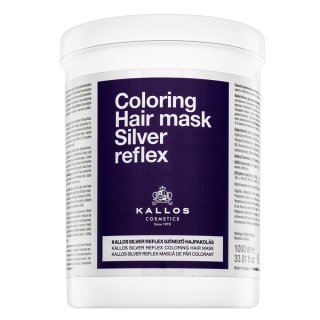 Kallos Silver Reflex Hair Mask neutralizirajuća maska za platinasto plavu i sijedu kosu 1000 ml