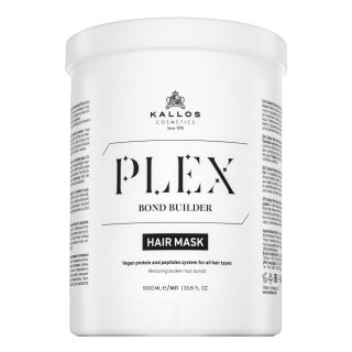 Kallos Plex Bond Builder Hair Mask učvršćujuća maska pre farbené, chemicky ošetrené a zosvetlené vlasy 1000 ml
