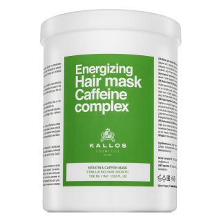 Kallos Energizing Hair Mask Caffeine Complex Keratin & Caffein Mask učvršćujuća maska za prorijeđenu kosu 1000 ml