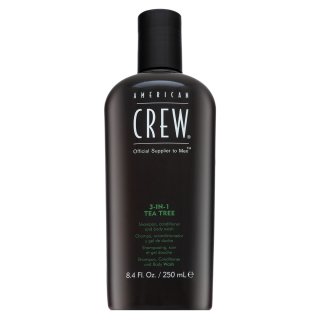 American Crew 3-in-1 Tea Tree šampón, kondicionér a sprchový gel za svakodnevno korištenje 250 ml