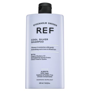 REF Cool Silver Shampoo neutralizirajući šampon za platinasto plavu i sijedu kosu 285 ml
