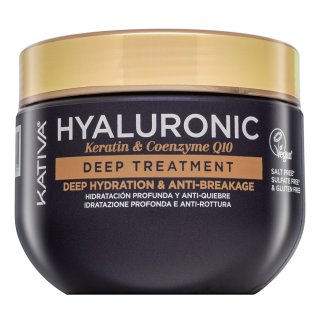 Kativa Hyaluronic Keratin - Coenzyme Q10 Deep Treatment učvršćujuća maska s hijaluronskom kiselinom 300 ml