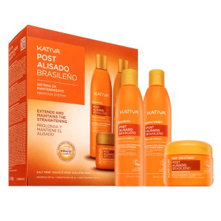 Kativa Post Brazilian Straightening Kit set nakon ravnanja kose keratinom 2 x 225 ml + 150 ml