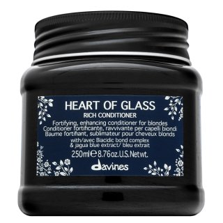 Davines Heart Of Glass Rich Conditioner učvršćujući regenerator za kosu za plavu kosu 250 ml