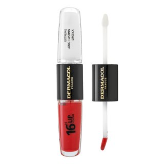 Dermacol 16H Lip Colour Extreme Long-Lasting Lipstick dugotrajna dvofazna boja i sjajilo za usne No. 03 8 ml