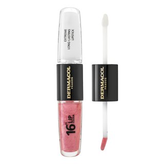Dermacol 16H Lip Colour Extreme Long-Lasting Lipstick dugotrajna dvofazna boja i sjajilo za usne No. 11 8 ml